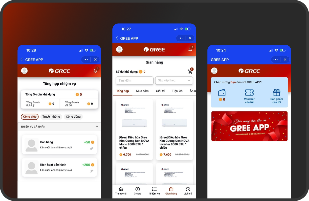 Gree Việt Nam Mockup